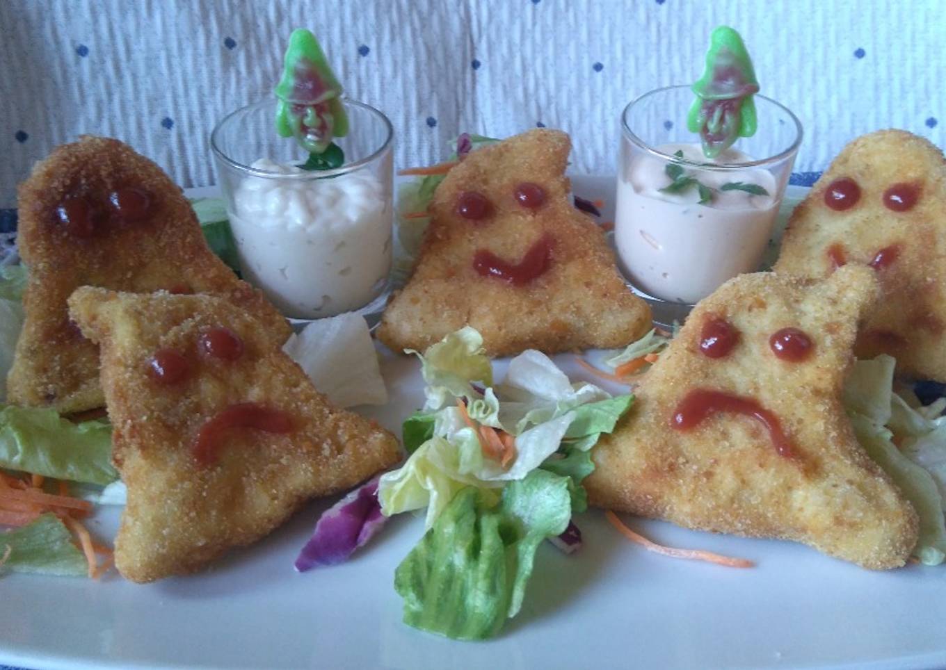 Nuggets de Pollo 👻Fantasmales 👻Caseros