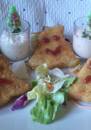 Foto principal de Nuggets de Pollo 👻Fantasmales 👻Caseros