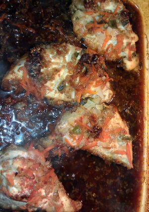 A picture of K's Teriyaki chicken.