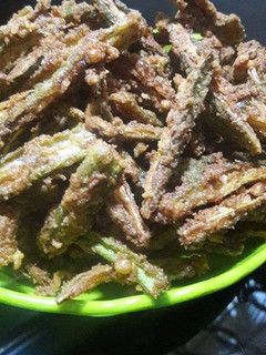 A picture of 🔵⭕🔵🌹kurkuri bhindi 🌹🔵⭕🔵 .