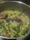 Smoked Turkey Wings in Butter Peas and Ocra