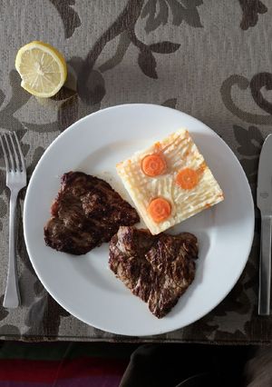 Una foto de Tarta de hortalizas (verdura) con b. ternera