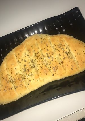 A picture of Homemade Stuffed garlic bread.