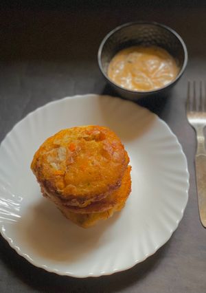 A picture of Rice flour Uttapam or Pancake.