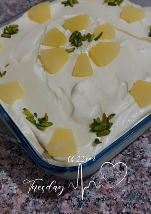 صورة لوصفة حلى بارد بالاناناس😋🍍🍰
