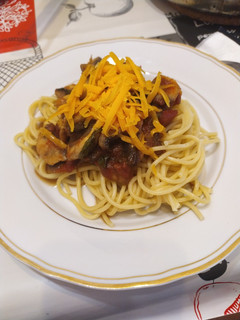 Paradicsomos bazsalikomos gomba spagettivel recept fotója
