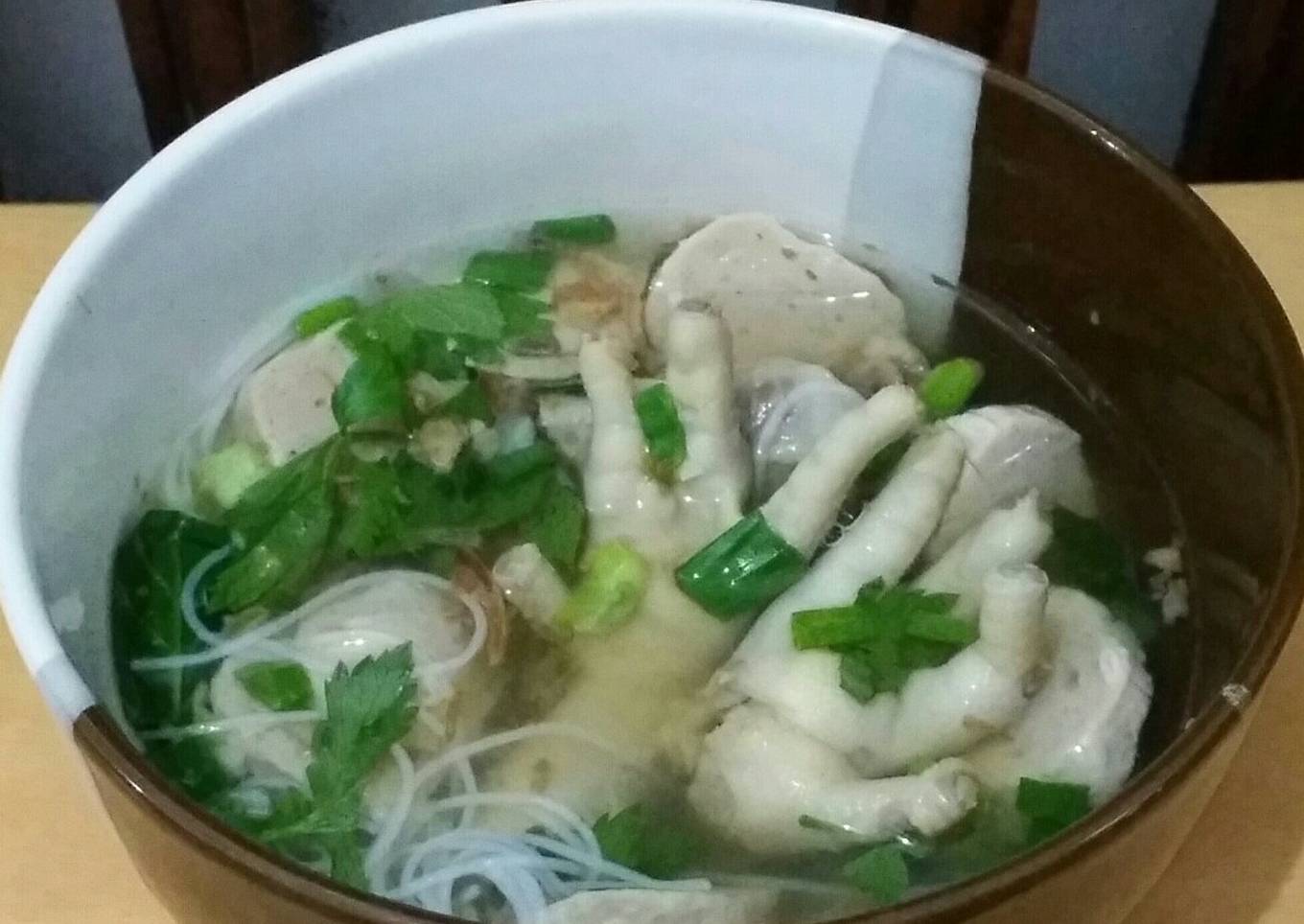 Bakso ceker kuah simpel sedap