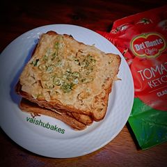 A picture of Jhatpat Masala French Toast with cheese.