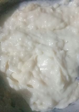 Una foto de Crema de maizena y coco