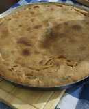 Torta de carne picada masa integral más pancito de membrillo