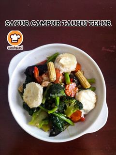 Gambar Sayur Campur Tauhu Telur