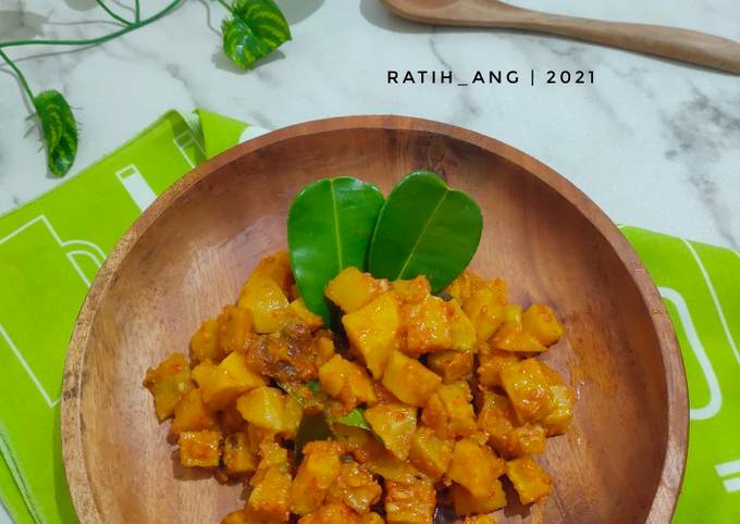Langkah Mudah untuk Membuat Kentang Rebon Masak Merah (Tidak pedas aman buat bocil) Anti Gagal