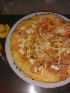 Foto resep Pizza Homemade "Magic Com" rasa Pizza Hut
