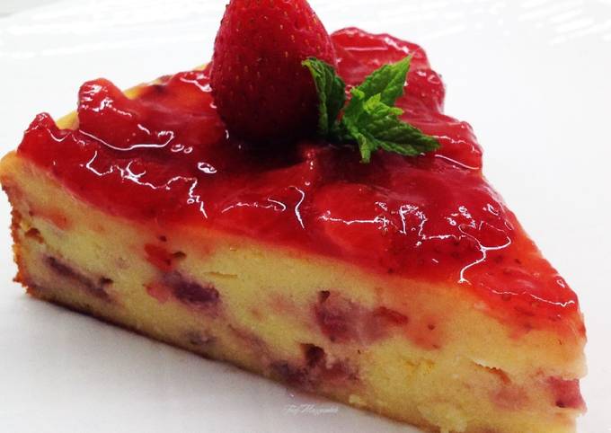 Pfirsichkuchen mit Erdbeerbelag Rezept von Tony Mazzanobile - Cookpad Pfirsichkuchen mit Erdbeerbelag Rezept von Tony Mazzanobile - Cookpad