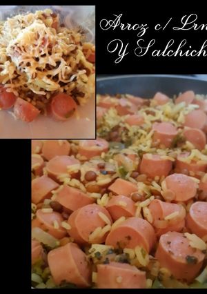 Una foto de Arroz c/ Lentejas y Salchichas