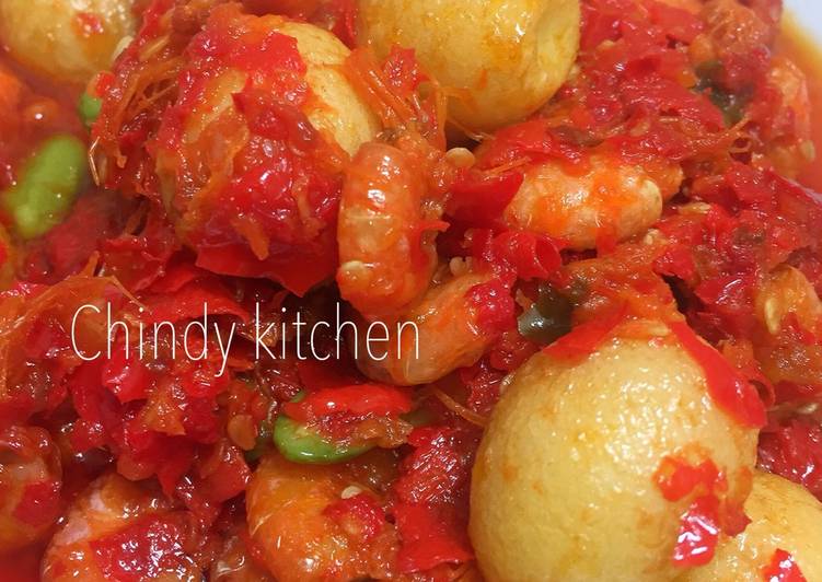Resep Udang goreng balado yang Enak