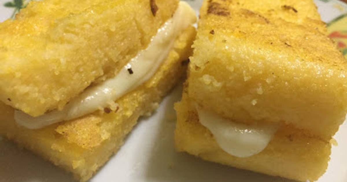 Polenta frita con mozzarella 24 recetas caseras Cookpad