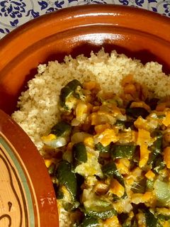 Una foto de Couscous de calabacín y calabaza