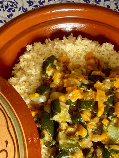 Una foto de Couscous de calabacín y calabaza