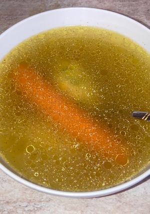 Csontleves gluténmentes rizsdaragaluskával recept fotója