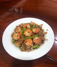 bún gạo lứt xào