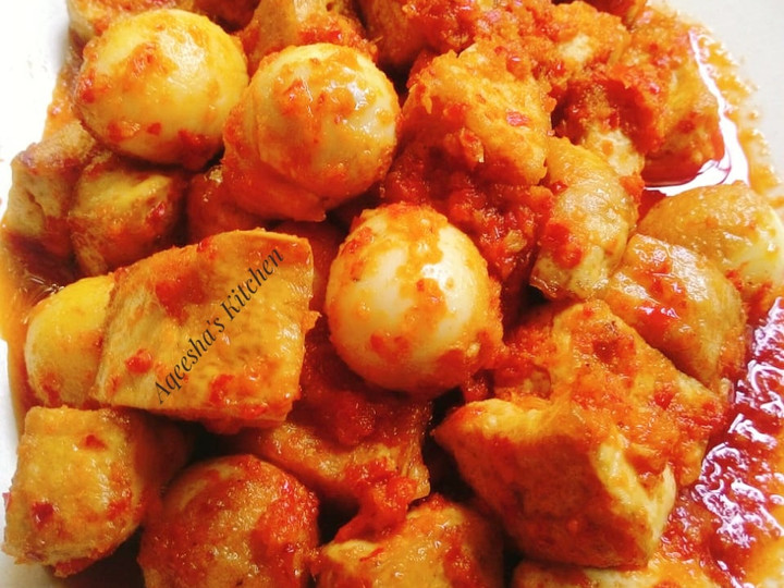 Resep: Sambel Tahu dan Telur Puyuh Bumbu Bali Yang Sederhana