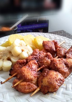 Una foto de Brochetas de Pescado👍🇵🇪