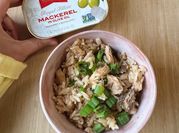 A picture of mackerel rice