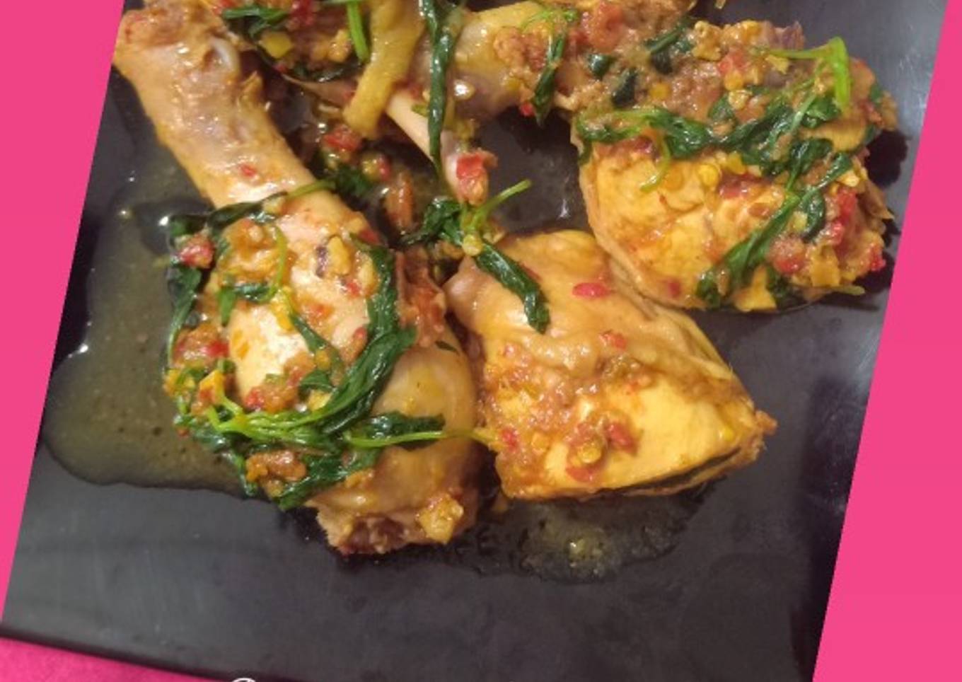 wajan ayam dengan basil