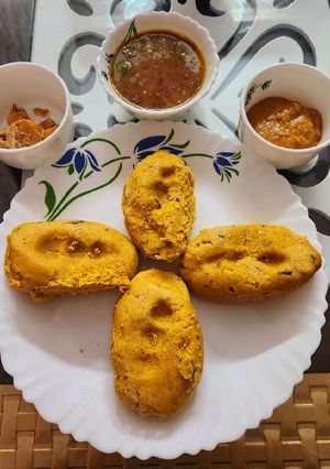 A picture of Makke ka dhokla.
