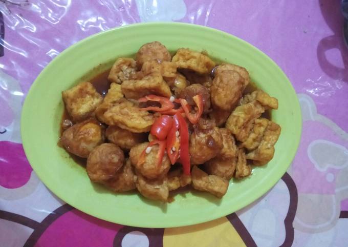 Balado tahu telur puyuh