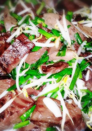 รูปของ ผัดถั่วงอกกุยช่าย@เลือดหมู@ตับ@เซี่ยงจี๊ #กินผักรักสุขภาพ6