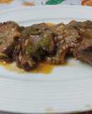 Lengua de res en salsa