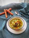 Sopa de feijão-verde do campo