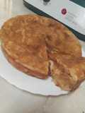 Tortilla de patatas rellena de jamón York y queso