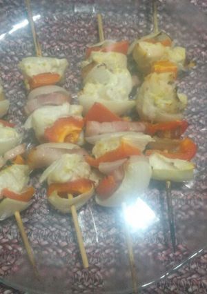 Una foto de Brochette de pollo