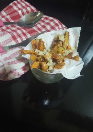 बेक्ड कैरोट स्टिक्स (baked carrot sticks recipe in Hindi) रेसिपी मुख्य फोटो