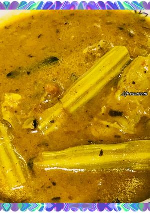 A picture of Drumsticks besan kadi.