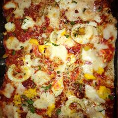 A picture of Cheesy Pasta #Ramadankitayari #FastFoodCompetition.