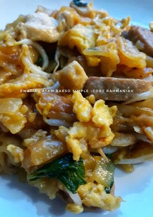 Foto resep Kwetiau Ayam Bakso Simple
