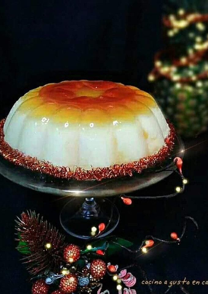 Una foto de 🍍Tarta de flan de piña🍍