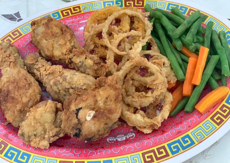 Langkah Mudah untuk Menyiapkan Onion ring, Enak