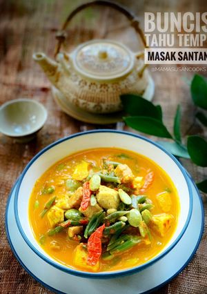 Foto resep Buncis Tahu Tempe Masak Santan@mamasusancooks