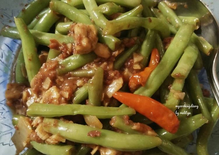 Cara Gampang Membuat Tumis Baby Buncis Kornet Tempe, Anti Gagal