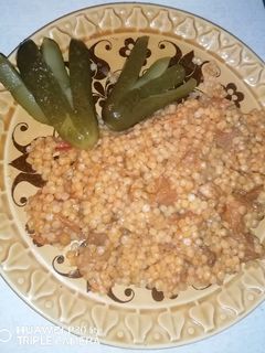Tarhonyás hús sertéscombból recept fotója