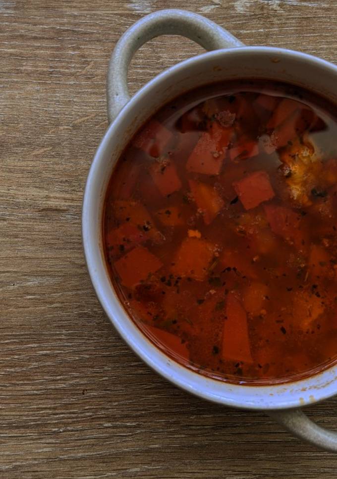Суп з болгарським перцем і свининою🍲