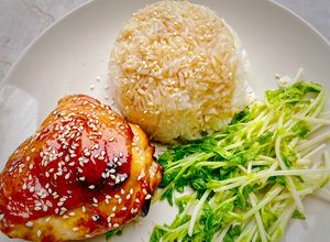 รูปของ ข้าวไก่อบซอสเทอริยากิ_โฮมเมด
