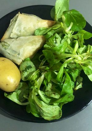 Une photo de Samoussas chèvre épinards
