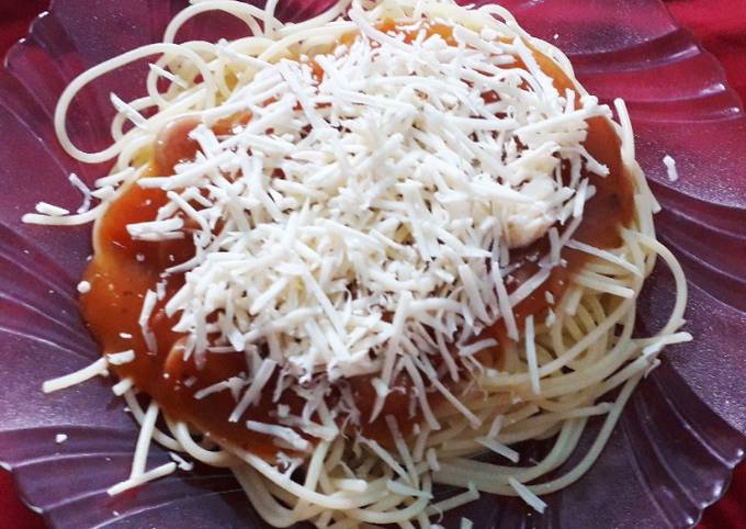 Resep Spaghetti Sosis Kilat Oleh Dapur Ummi Farzan Cookpad