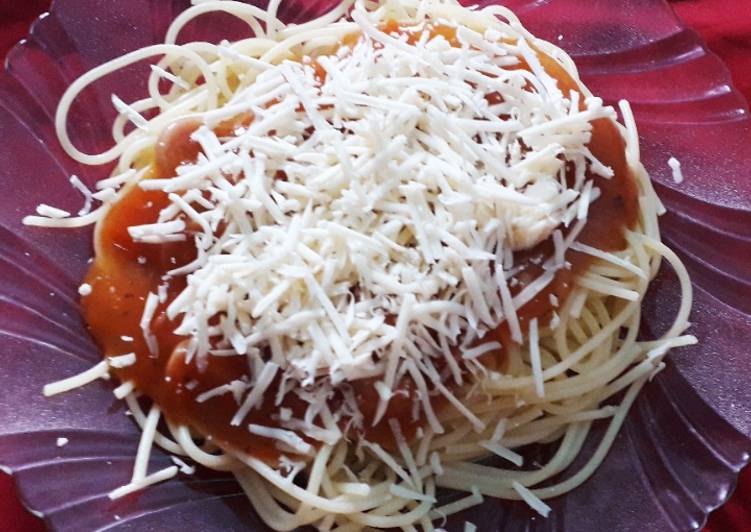 Resep Spaghetti Sosis Kilat, Sempurna